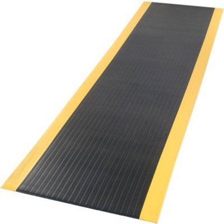 APACHE MILLS Apache Mills Soft Foot Ribbed Surface Mat 3/8in Thick 4' x Up to 60' Black/Yellow Border 2016309034XCUTS